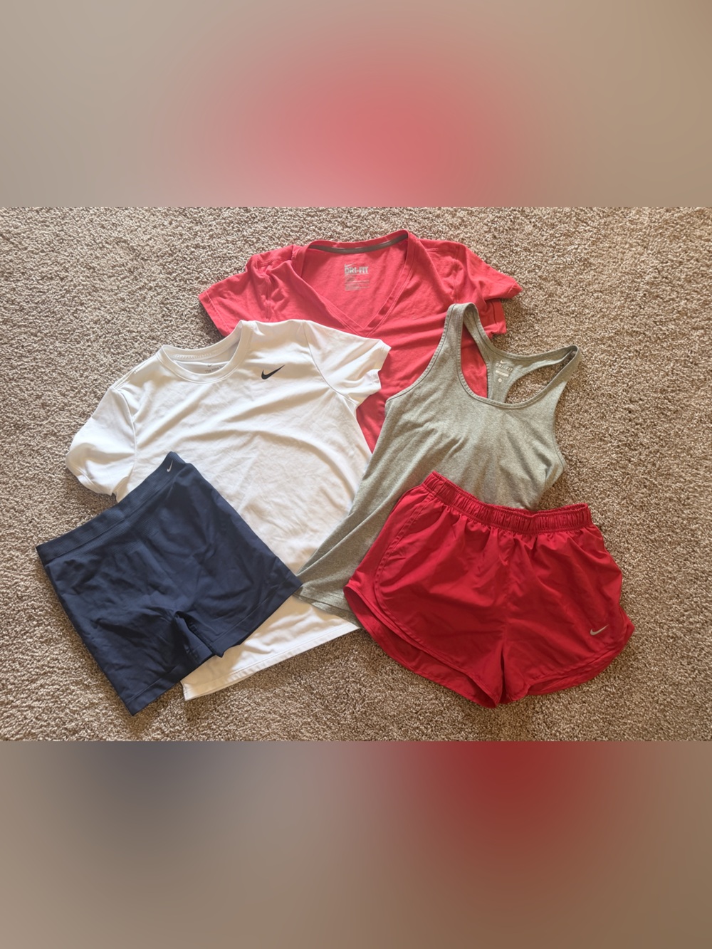 Nike Dri-FIT Women’s 5-Piece Activewear Bundle | Tops, Tank, & Shorts L